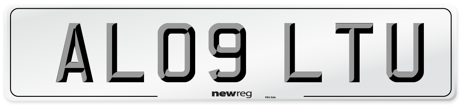 AL09 LTU Number Plate from New Reg